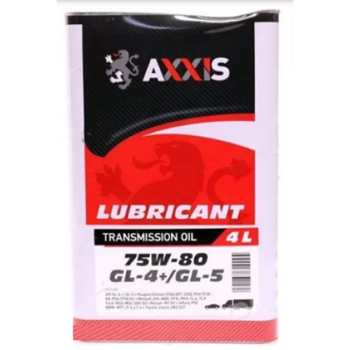 масло трансм. Axxis 75W-80  GL4+/GL5  4л