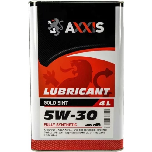 олива AXXIS  5W-30 Gold Sint С4, RN0720 (4л)