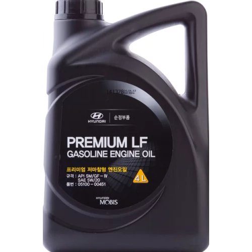 олива Mobis  5W-20 Premium LF SM/GF-IV  (4л)  >Hyundai/Kia<