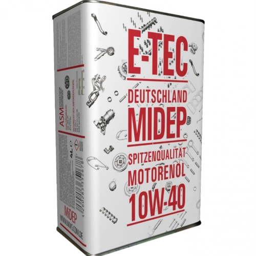 олива E-Tec 10W-40 ASM  (4л) метал