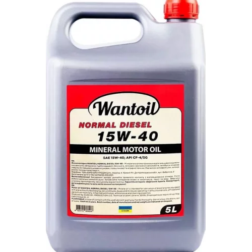 олива WANTOIL 15W-40 NORMAL DIESEL CF-4/SG (5л)