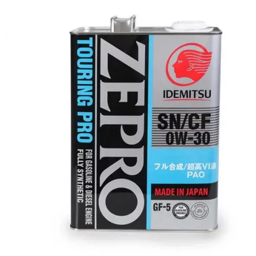 масло Idemitsu 0W-30 Zepro Touring PRO SN/GF-5 (4л) метал