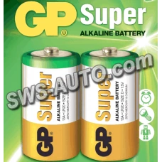 батарейка  тип D  лужна 1.5V велика GP Super Alkaline 2шт  плівка