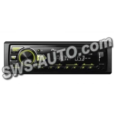 магнітола Pioneer  MVH-09 UBG FM/USB/AUX/MP3/Android/знімна пан/зелена підсв.