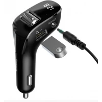 FM модулятор Baseus CCF40-01  USB/MP3/12-24В/USB зарядка 2А/Bluetooth 5.0