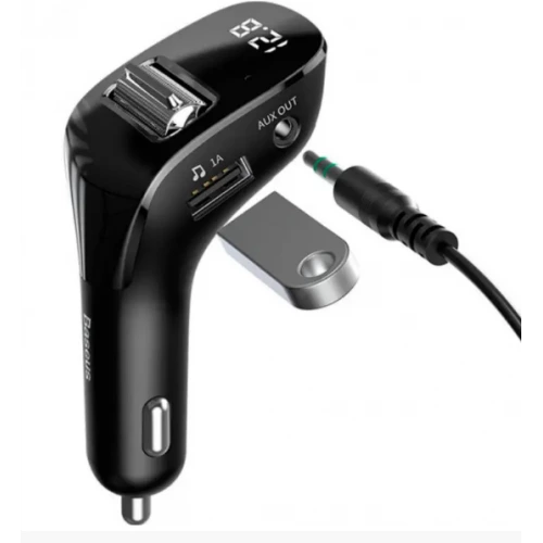 FM модулятор Baseus CCF40-01  USB/MP3/12-24В/USB зарядка 2А/Bluetooth 5.0