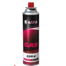 баллон газовый цанговый 220 г для горелки +40/-10°С  AXXIS  (выписывать кратно 4)  Украина