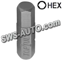 бита 10мм шестигранная HEX  7 мм х 30 мм