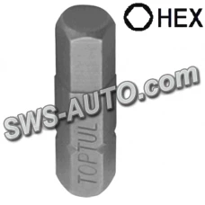 біта 10мм шестигранна HEX  7 мм х 30 мм