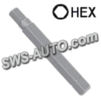 бита 10мм шестигранная HEX  6 мм х 75 мм
