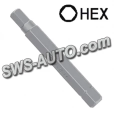 біта 10мм шестигранна HEX  6 мм х 75 мм