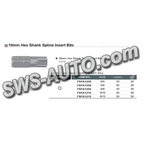 бита 10мм двенадцатилучевая SPLINE M 8 х 30 мм