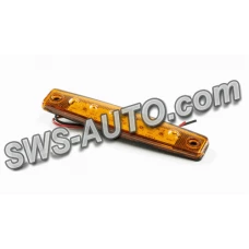 фонарь маркерн. прямоугол. оранж. 100х20мм 6 LED (12/24v)