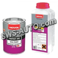 грунт акриловый <1+1> Novol PROTECT 340 красный  1л Кислотный