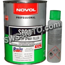 шпатлёвка финишная Novol Spray Filler банка 1.2 кг